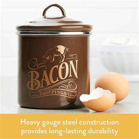 Ayesha Curry Enamel on Steel Bacon Grease Can / Bacon 